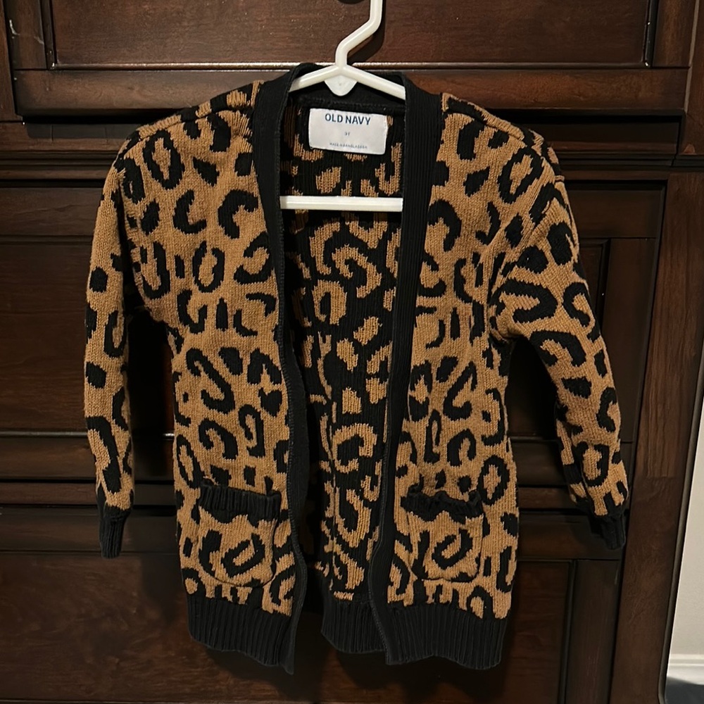 Old Navy Leopard Print Cardigan